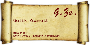 Gulik Zsanett névjegykártya